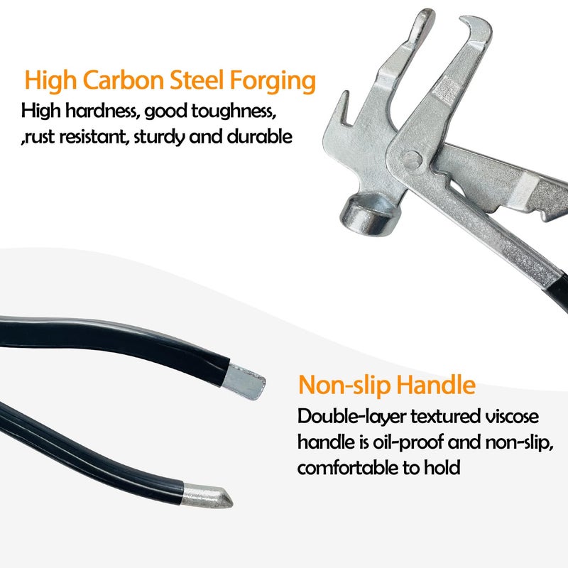 Socpuro Wheel Weight Plier, Wheel Balance Weight Plier Hammer Tool, Tire Weight Removal Tool for Clip On Wheel Weights - Image 3