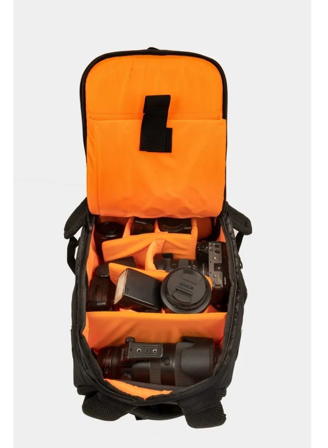 PROMAGE PROMAGE PMB-6000 Professional DSLR Camera Backpack – Grey, Laptop Compartment, Tripod Holder, Rain Cover, Padded Dividers  - Image 4