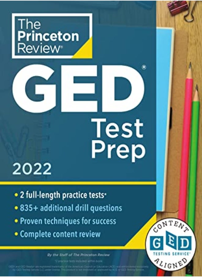 null - Princeton Review GED Test Prep, 2022: Practice Tests + Review and Techniques + Online Features - Image 1