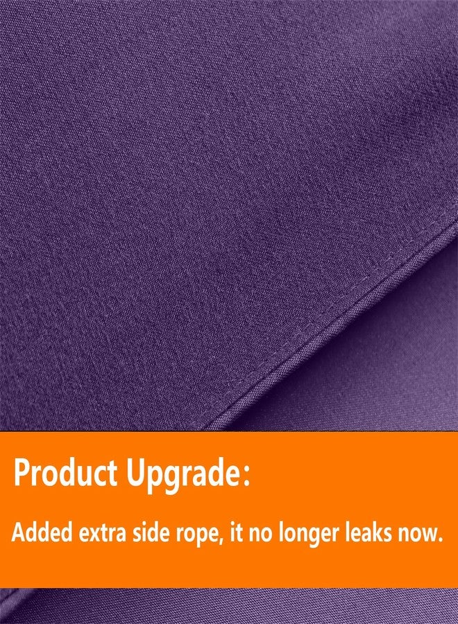 TAIMIT Purple Queen Size Comforter Set - 7 Pieces, Bed in a Bag Bedding Sets with All Season Soft Quilted Warm Fluffy Reversible Comforter,Flat Sheet,Fitted Sheet,2 Pillow Shams,2 Pillowcases - Image 3