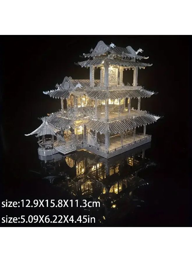 Tianyin Pavilion 3D Puzzle DIY House Model Creative Building Toy Home Decoration Gift - Image 3