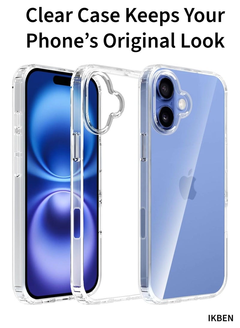 IKBEN 1PC iPhone 17 Clear Transparent Case – Shockproof Slim Protective Cover, Hard Clear Back, Anti-Scratch Full Body Protection, Raised Camera & Screen Edges, Wireless Charging Compatible (IKBEN) - Image 5