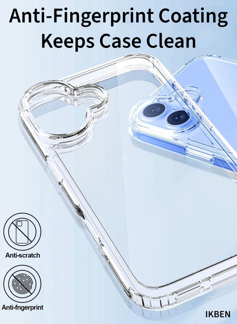 IKBEN 1PC iPhone 17 Clear Transparent Case – Shockproof Slim Protective Cover, Hard Clear Back, Anti-Scratch Full Body Protection, Raised Camera & Screen Edges, Wireless Charging Compatible (IKBEN) - Image 4