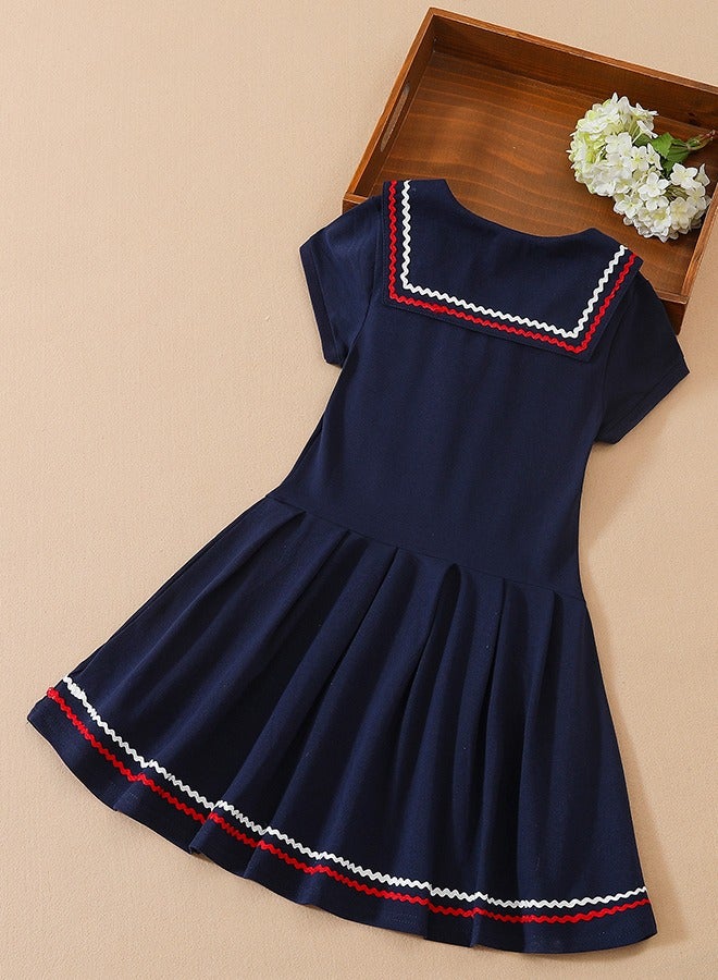 KUYEEBEAR Girls Summer Short Sleeve Dress Casual Daily Wear Lightweight Breathable Kids Clothing - Image 2