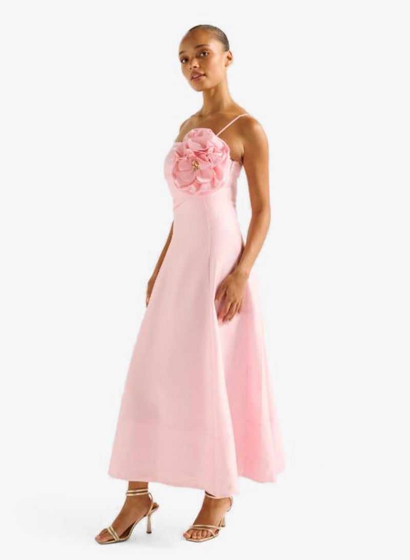 forever new Felicia Detailed Flower Strappy Midi Dress - Image 3