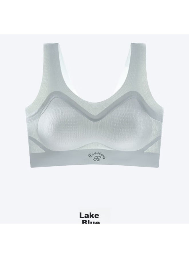 Xiangmi Guixiu Bare Feeling Ice Silk Ultra-thin Breathable Hole Cup Bra Women Side Lift Anti-sagging No Steel Ring Underwear