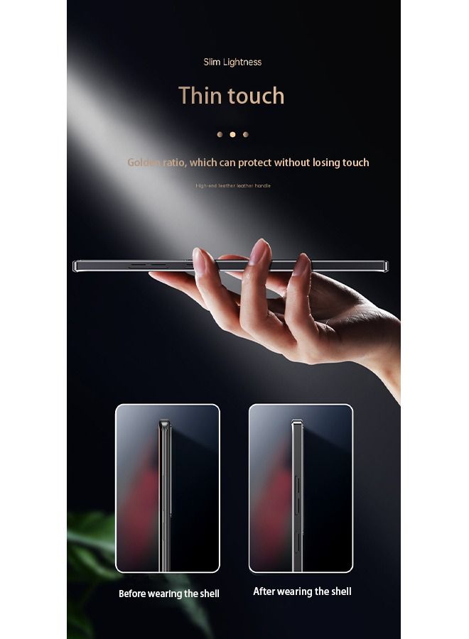 Samsung Galaxy S23 Ultra Case Cover with Carbon Fiber Genuine Leather Design Cover Anti-Scratch Shock Absorption Back Cover Accessories for S23 ultra - Image 4