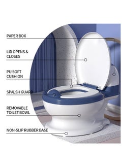 Arabest Potty Training Toilet Seat, Toddler Potty Chair with Soft Seat and Splash Guard, Removable Potty Pot for Toddler& Baby& Kids(White)  - Image 2
