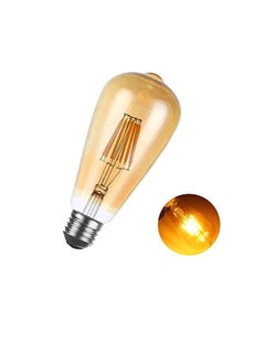 ESNCO ESNCO Old Fashioned Edison ST64 E27 4W Vintage LED Long Filament Light with Retro Coated Glass Shade Replace 40W Incandescent Bulb - 6 Pieces  - Image 2