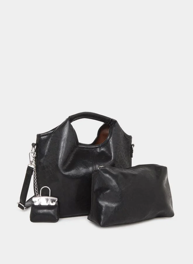 ستايلي طقم شنطة يد بسحاب للإغلاق