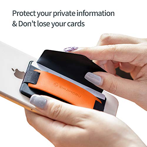 Sinjimoru Phone Grip Card Holder with Phone Stand, Secure Stick on Wallet for iPhone with Kickstand for Table. Sinji Pouch B-Grip Silicone Midnight Blue - Image 5
