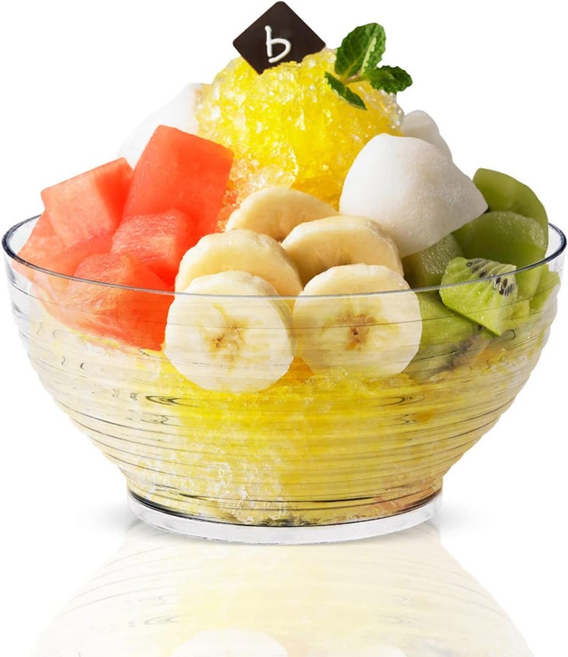 Qixivcom Mini Dessert Bowls 3 oz Meal Appetizer Bowls Clear Stripe Disposable Dessert Cup for Mousse Pudding Salad Jam Snacks and Seasoning Milk Drink Containers50 pack - Image 3