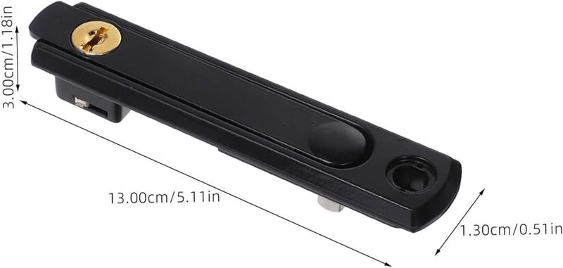 قفل أمان مفتاح مقبض مخفي لنافذة منزلقة من الفولاذ المقاوم للصدأ لأبواب الباتيو - Image 3