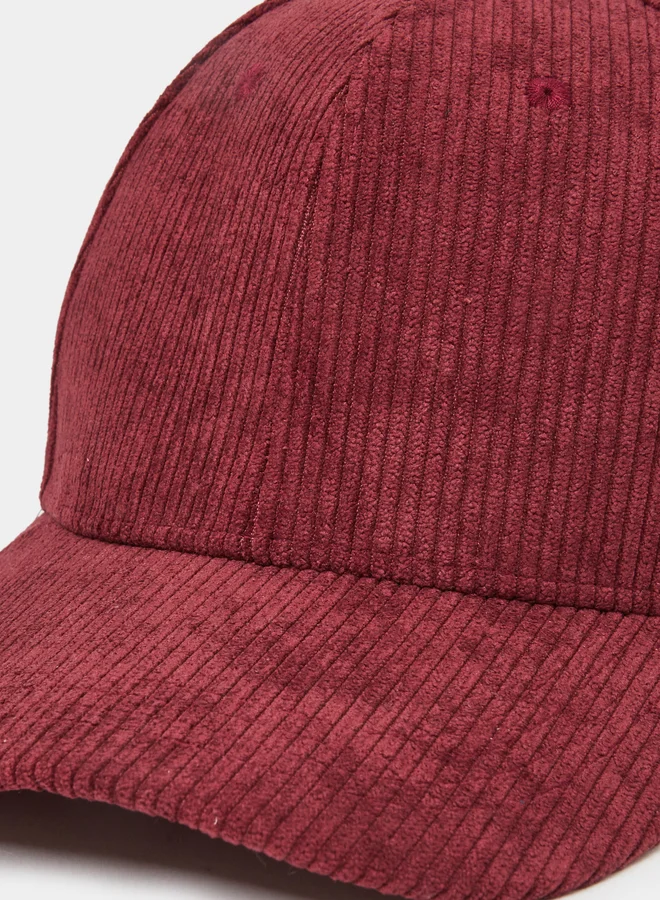Styli  Burgundy Solid Velvet Cap for Women | Best Price UAE