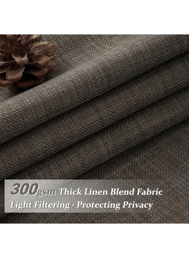 PleatedDrapes Chocolate Tart Pinch Pleated Curtains 2 Panels Set 90 Inches Long for Kids Room, Blackout Memory Trained Double Layer Thick Linen Soundproof Heat Blocking Nursery Coffee Windows Drapes 7-1/2 FT - Image 2