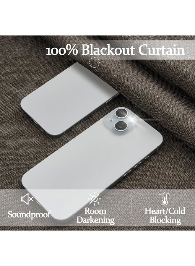 PleatedDrapes Chocolate Tart Pinch Pleated Curtains 2 Panels Set 90 Inches Long for Kids Room, Blackout Memory Trained Double Layer Thick Linen Soundproof Heat Blocking Nursery Coffee Windows Drapes 7-1/2 FT - Image 3