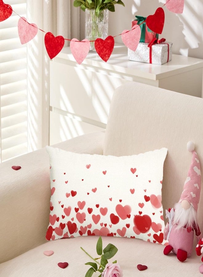 RABUSOFA Valentines Day Decor Pillow Covers 12X20 inch Red Love Heart Velvet Throw Pillows Coves,Valentine's Decorations Lumbar Cushion Covers for Home Sofa Couch(4) - Image 3