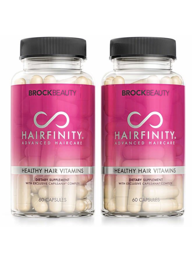 HAIRFINITY فيتامينات شعر صحي من بروك بيوتي 120 كبسولة (إمداد لمدة شهرين) - Image 1