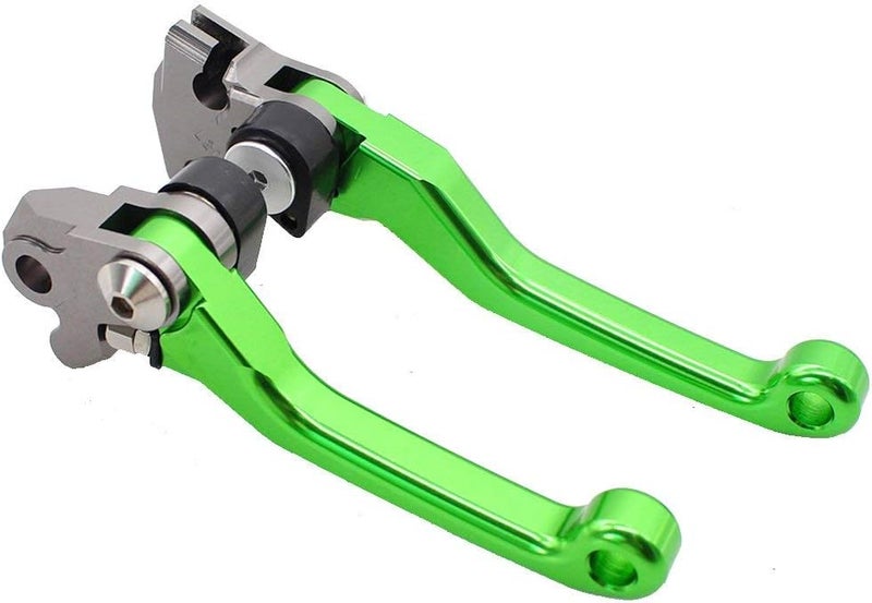 Krace CNC Motorcross Dirt Bike Pivot Brake Clutch Levers Set with Rubber Hand Grips for Kawasaki KX65 KX85 2001-2018 - Image 3