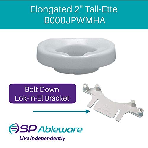 SP Ableware Maddak Tall-Ette 2-Inch Elevated Toilet Seat Compatible with Elongated and Standard Toilets (725831002) - Image 3