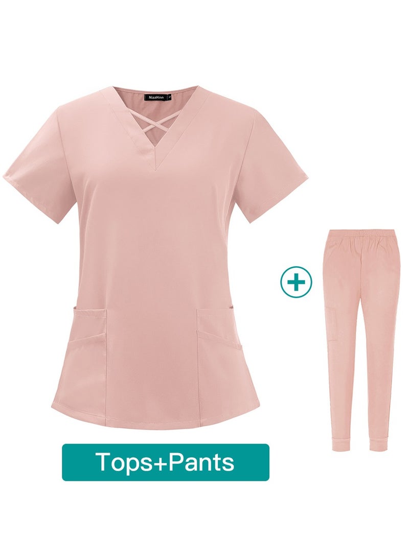 KUYING New V-neck Split Style Medical Work Uniform  - Image 1