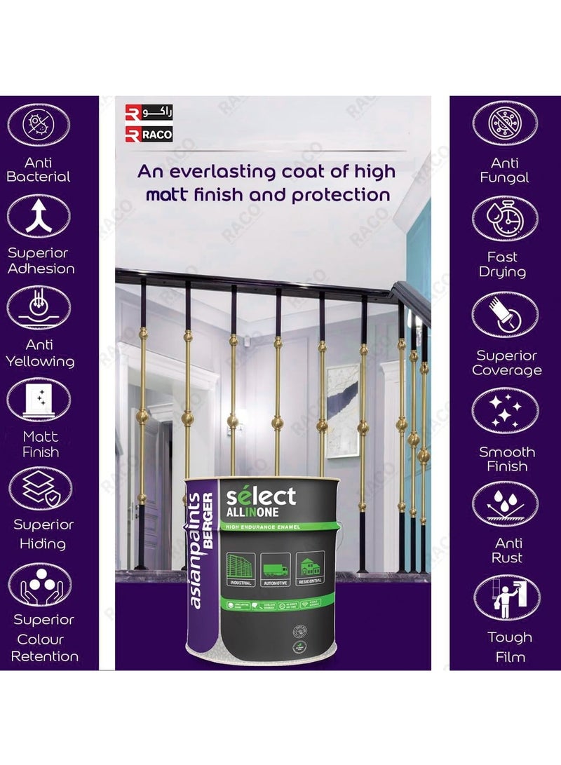 راكو بيرجر سيليكت الكل في واحد مات مينا،، متين للديكورات الداخلية والخارجية - أسود (لتر (900 مل)) - Image 3