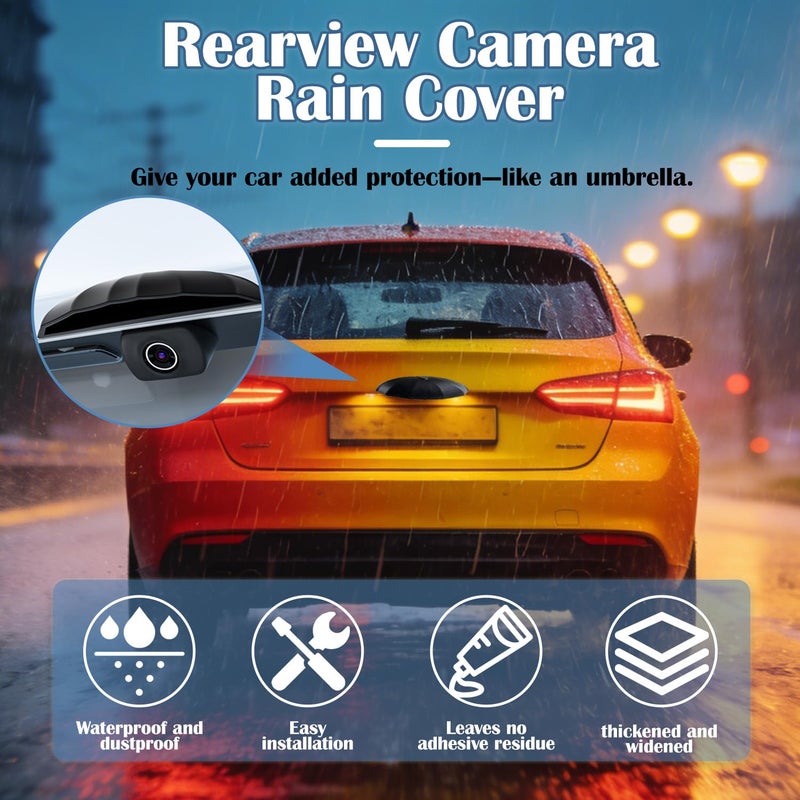 TFNBNG Universal Silicone Rear Camera Rain Cover - Waterproof & Easy Install Anti-Rain Protector for Car Backup Cameras - Image 3