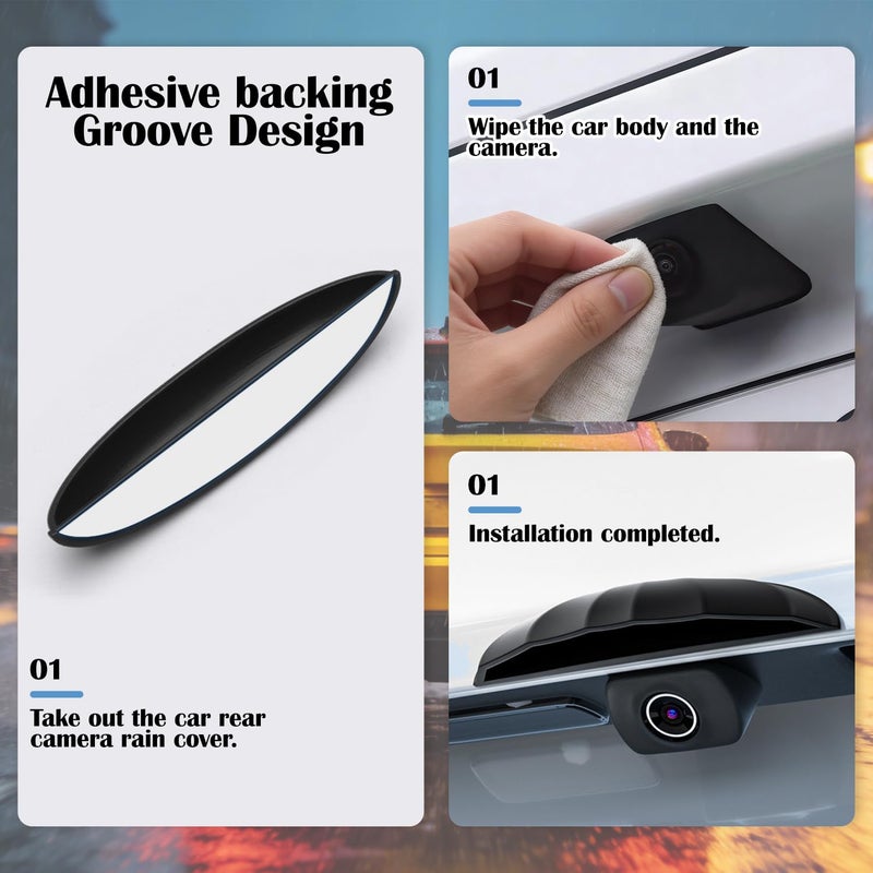 TFNBNG Universal Silicone Rear Camera Rain Cover - Waterproof & Easy Install Anti-Rain Protector for Car Backup Cameras - Image 5