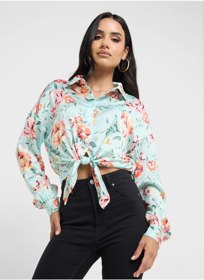 جس Floral Printed Top