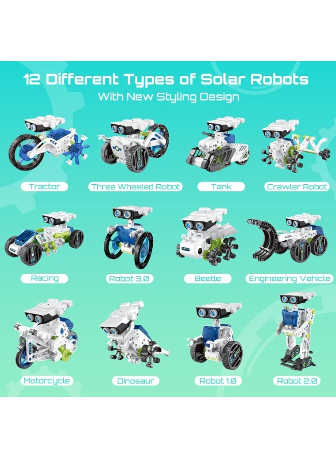 كيلا مجموعة روبوتات تعمل بالطاقة الشمسية 12 في 1 للأطفال من سن 8 إلى 12 عامًا، ألعاب بناء تعليمية STEM تعمل بالطاقة الشمسية والبطارية، مشاريع تجارب علمية يمكنك صنعها بنفسك، هدايا عيد ميلاد للأولاد والبنات - Image 2