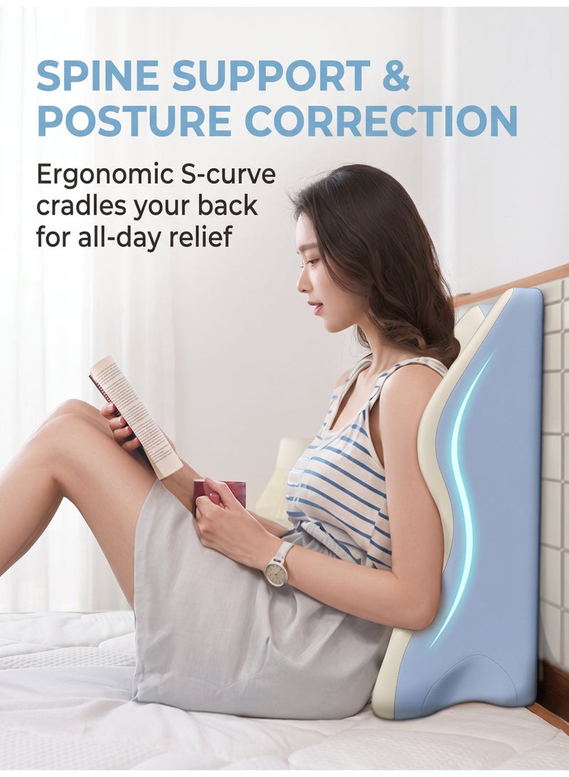 Ergonomic Memory Foam Support Pillow, Multi‑Functional Wedge Positioning Pillow, Back & Neck Posture Corrector Cushion for Fatigue Relief & Comfortable Rest - Image 2