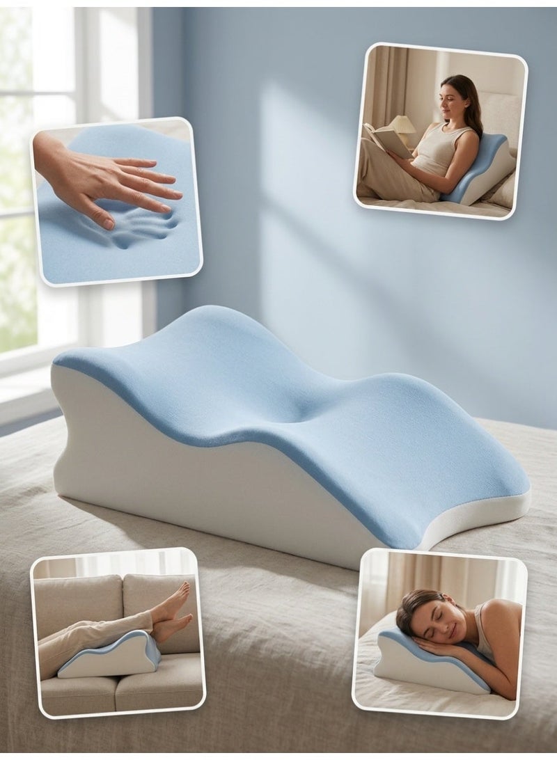 Ergonomic Memory Foam Support Pillow, Multi‑Functional Wedge Positioning Pillow, Back & Neck Posture Corrector Cushion for Fatigue Relief & Comfortable Rest - Image 1