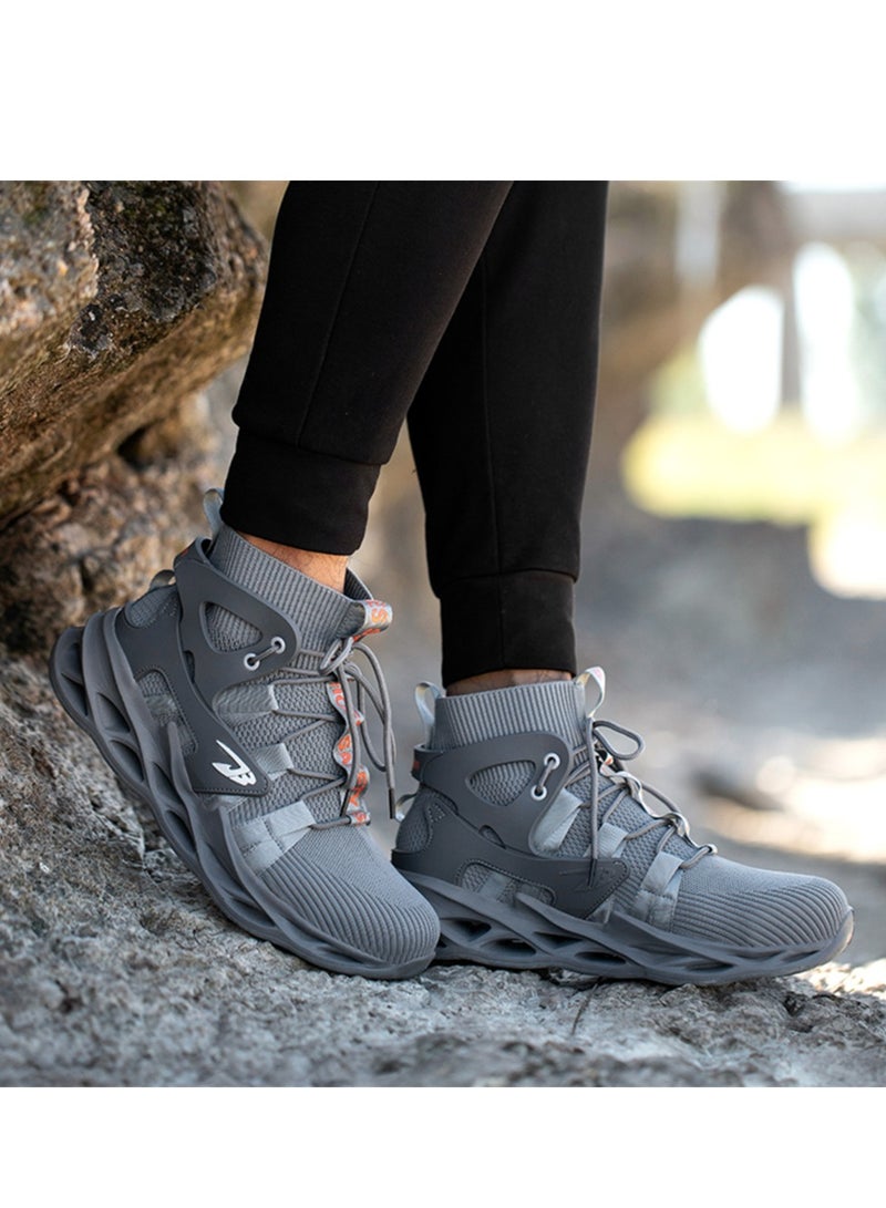 VICTGOAL Steel Toe Boots for Men Women Breathable Safety Shoes Lightweight Work Sneakers  - Image 4