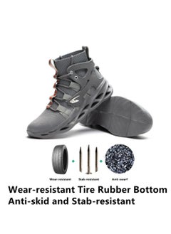 VICTGOAL Steel Toe Boots for Men Women Breathable Safety Shoes Lightweight Work Sneakers  - Image 5