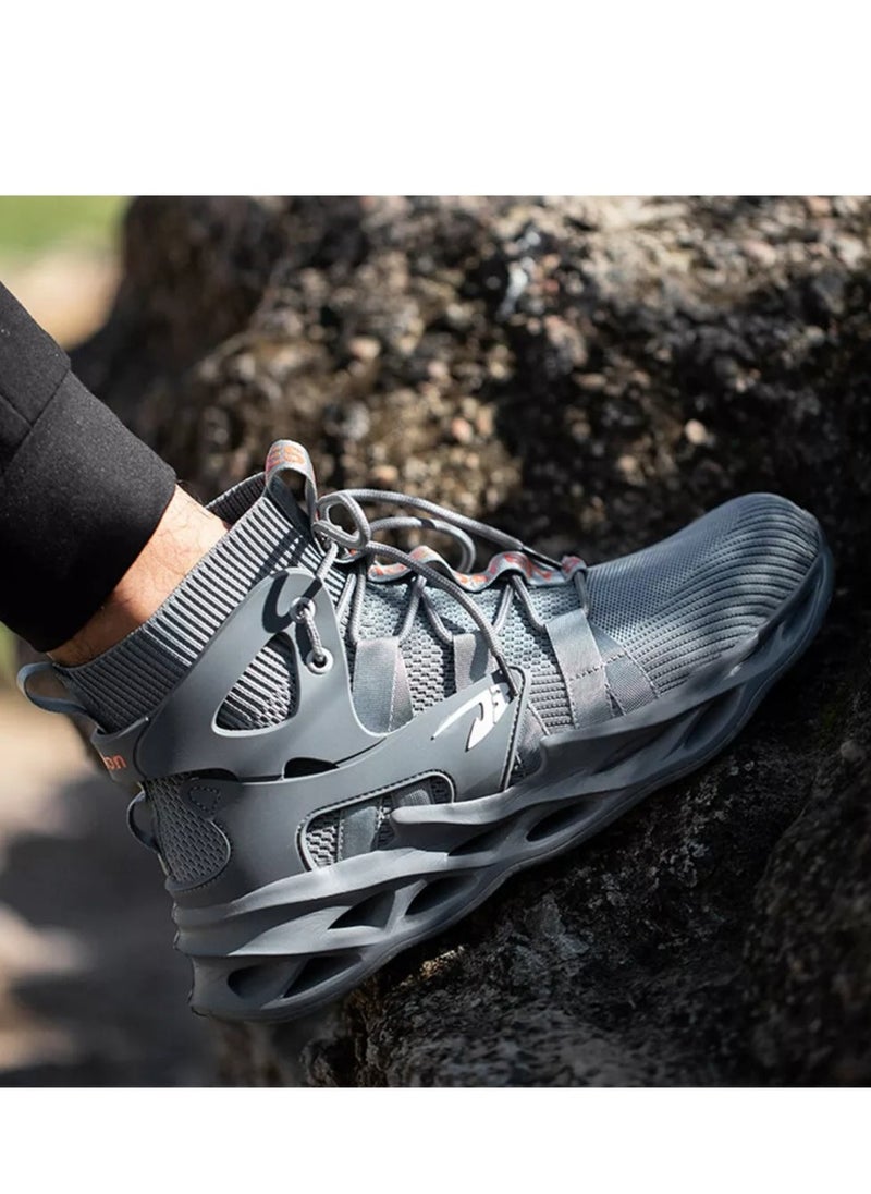 VICTGOAL Steel Toe Boots for Men Women Breathable Safety Shoes Lightweight Work Sneakers  - Image 3