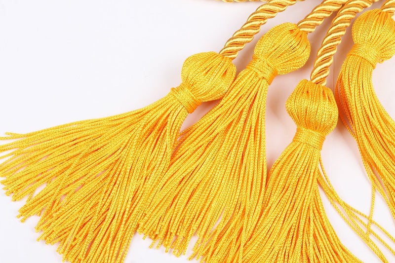 UIALECG Double Graduation Honor Cords, 68" Long,Gold - Image 2