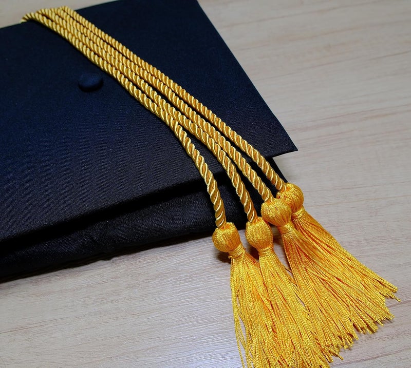UIALECG Double Graduation Honor Cords, 68" Long,Gold - Image 3