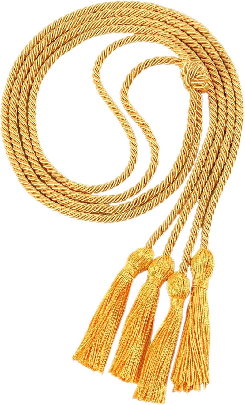 UIALECG Double Graduation Honor Cords, 68" Long,Gold - Image 1