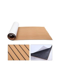 EVA Foam Teak Floor Boat Decking Sheet Marine Boat Synthetic Flooring Non-Skid Self-Adhesive Faux Teak Decking Pad Yacht Deck Carpet for Boats, 35.4 x 94.5 x 0.2 in(Gold + Black) - pzsku/Z7E8A5D90B7885B0FE315Z/45/_/1733077405/6dcb9ce9-2069-4876-83f4-473f6b7dda69