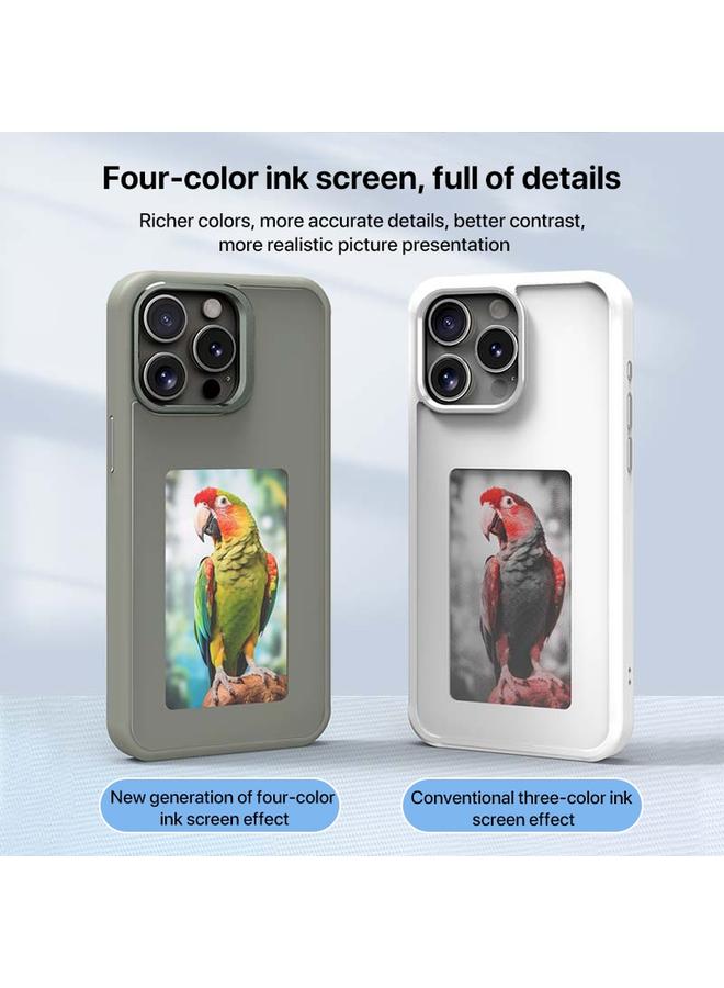 اس-توب جراب هاتف iPhone 14 Pro Max بشاشة حبر إلكتروني رباعية الألوان NFC DIY - Image 4