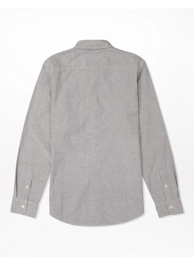American Eagle - AE Slim Fit Flex Oxford Button-Up Shirt - Image 1
