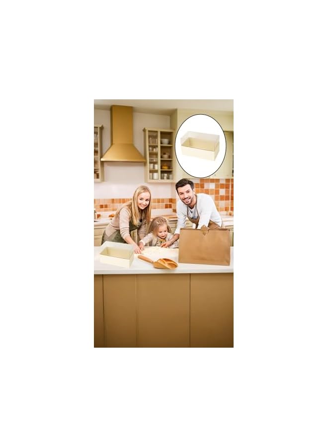 S-TOP Boxes 5Pcs Cake Biscuit Dessert Containers with Lids for Parties & Bakeries - Elegant Packaging - Image 3
