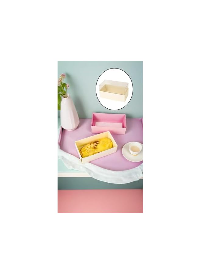 S-TOP Boxes 5Pcs Cake Biscuit Dessert Containers with Lids for Parties & Bakeries - Elegant Packaging - Image 2