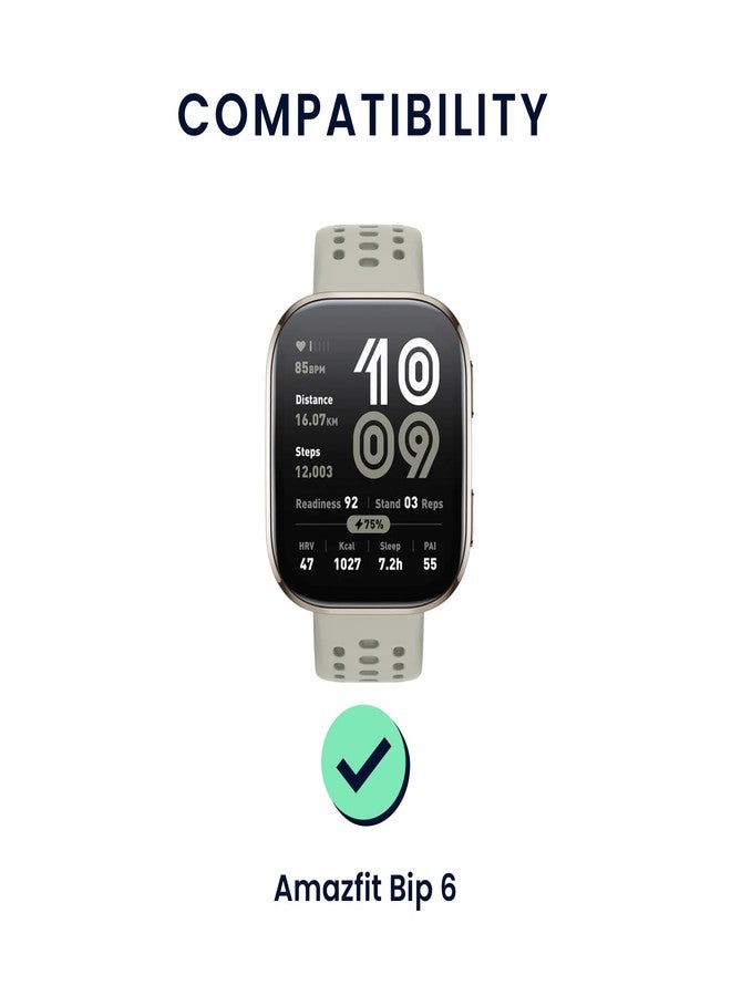 كي دابليو موبايل أحزمة kwmobile متوافقة مع ساعة Amazfit Bip 6 - 2 حزام ساعة سيليكون بديل - أسود/برتقالي - Image 2