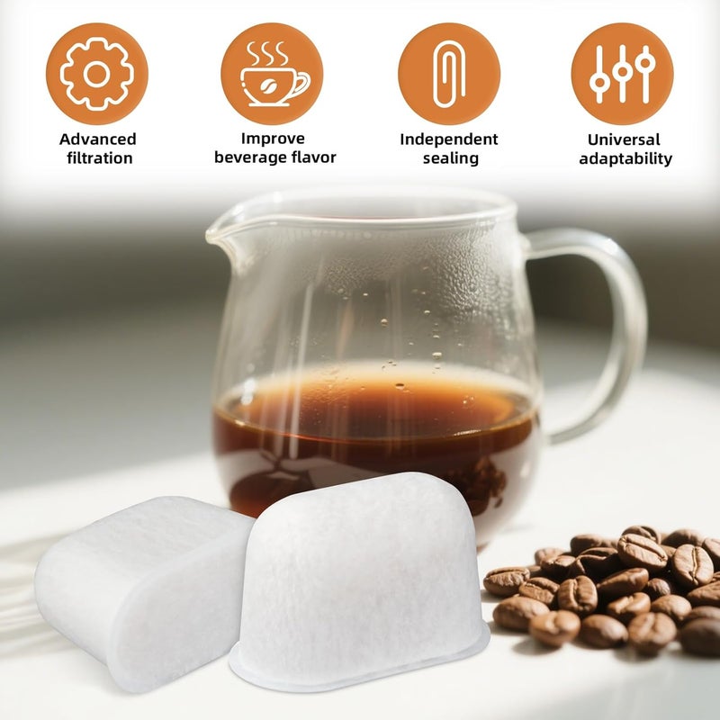 lasuroa 6 Pack Resin Coffee Machine Water Filters Replacement for Breville Espresso Machine BWF100, 870 878 880 860 840 810 450 500, Hard Water Softener & Chlorine Removal Carefully selected material - Image 3