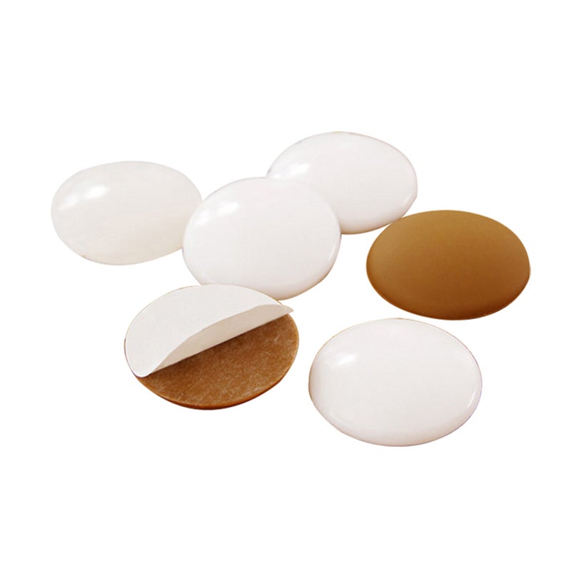 8 Pcs Silicone Door Knob Wall Protectors Wall Guards Stoppers Door Handle Bumper Self Adhesive Round Rubber (Random Color) - Image 4