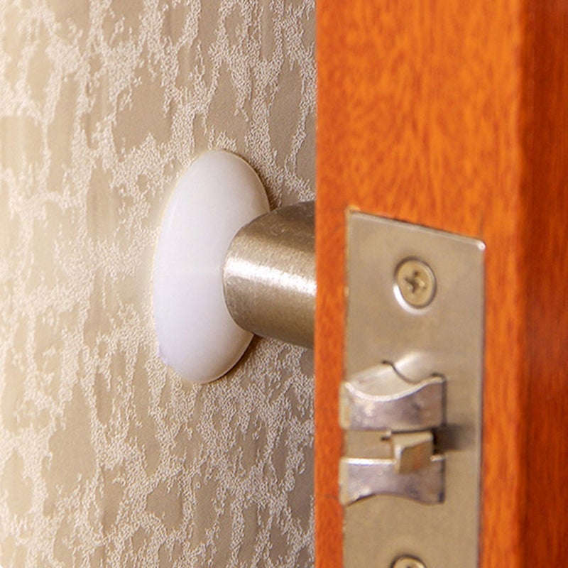 8 Pcs Silicone Door Knob Wall Protectors Wall Guards Stoppers Door Handle Bumper Self Adhesive Round Rubber (Random Color) - Image 3