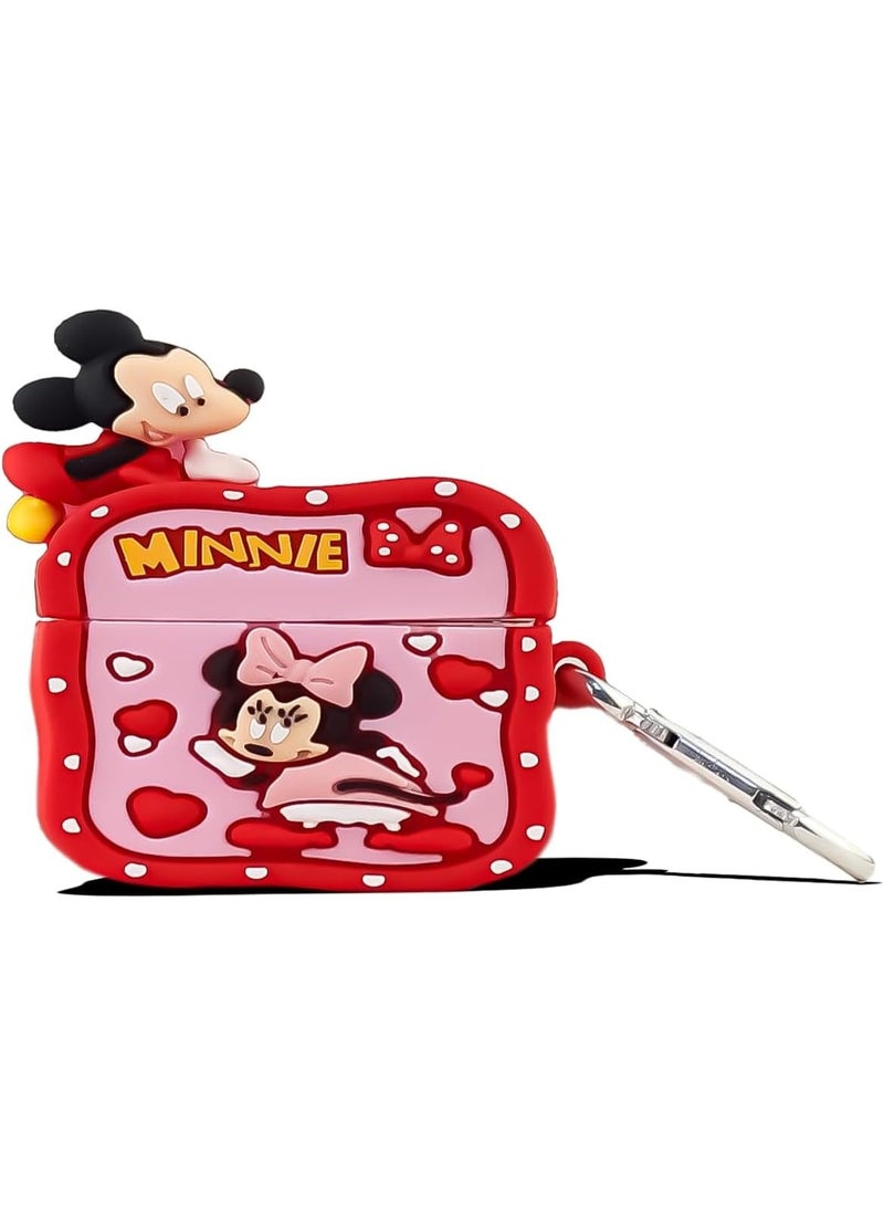 Case Soft Silicone Shockproof Cover for Apple Airpods 3 New 3D Cute Cartoon Creative Fun Case Skin with Keychain Design