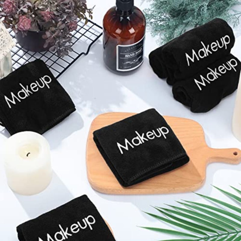 Pack Makeup Towels Black Makeup Washcloths for Face Microfiber Remover Cloth 13x13 Inch Quick Dry Face Towels for Cleansing Hand - Image 4