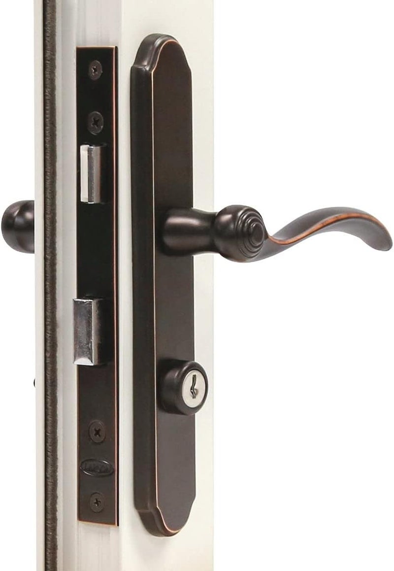 Larson Certified Storm Door Revere Mortise Aged Bronze Handle Set, Storm Door Handle Replacement with Keyed Deadbolt - Image 1